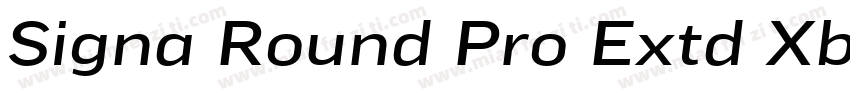 Signa Round Pro Extd Xblack Italic字体转换